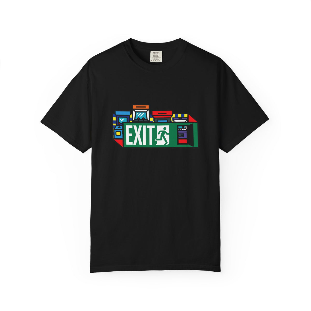 Retro Arcade Exit Sign Graphic Tee