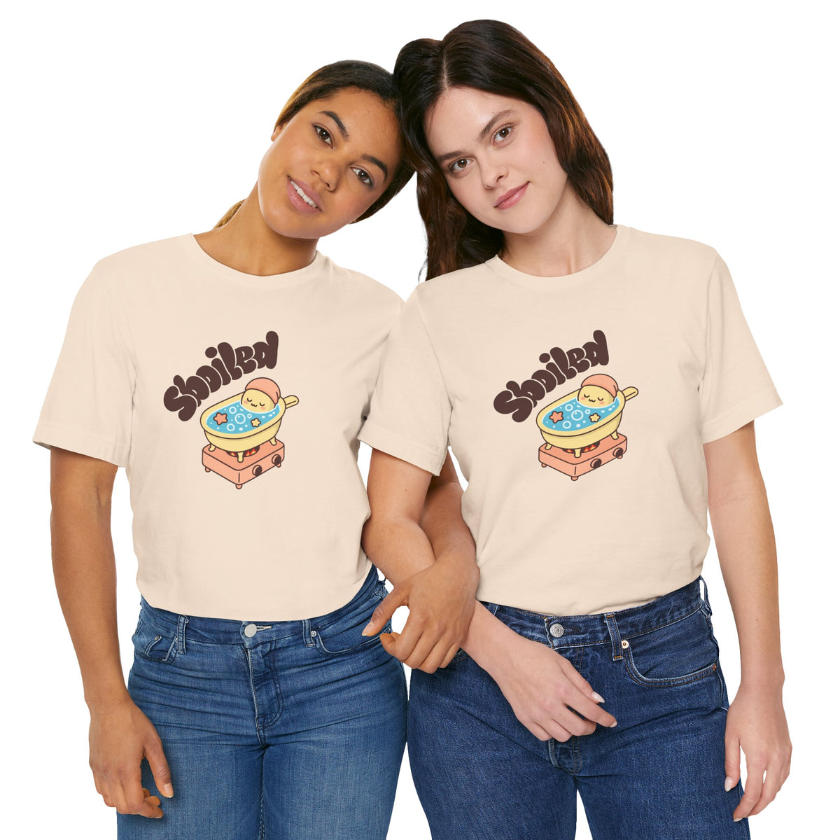 Kawaii Sboiled Egg Pan Bath Tee