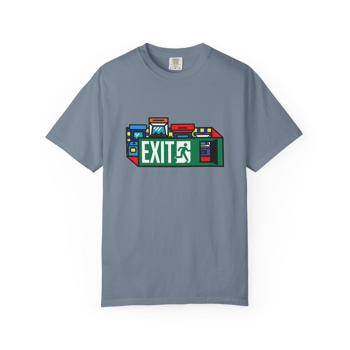 Retro Arcade Exit Sign Graphic Tee