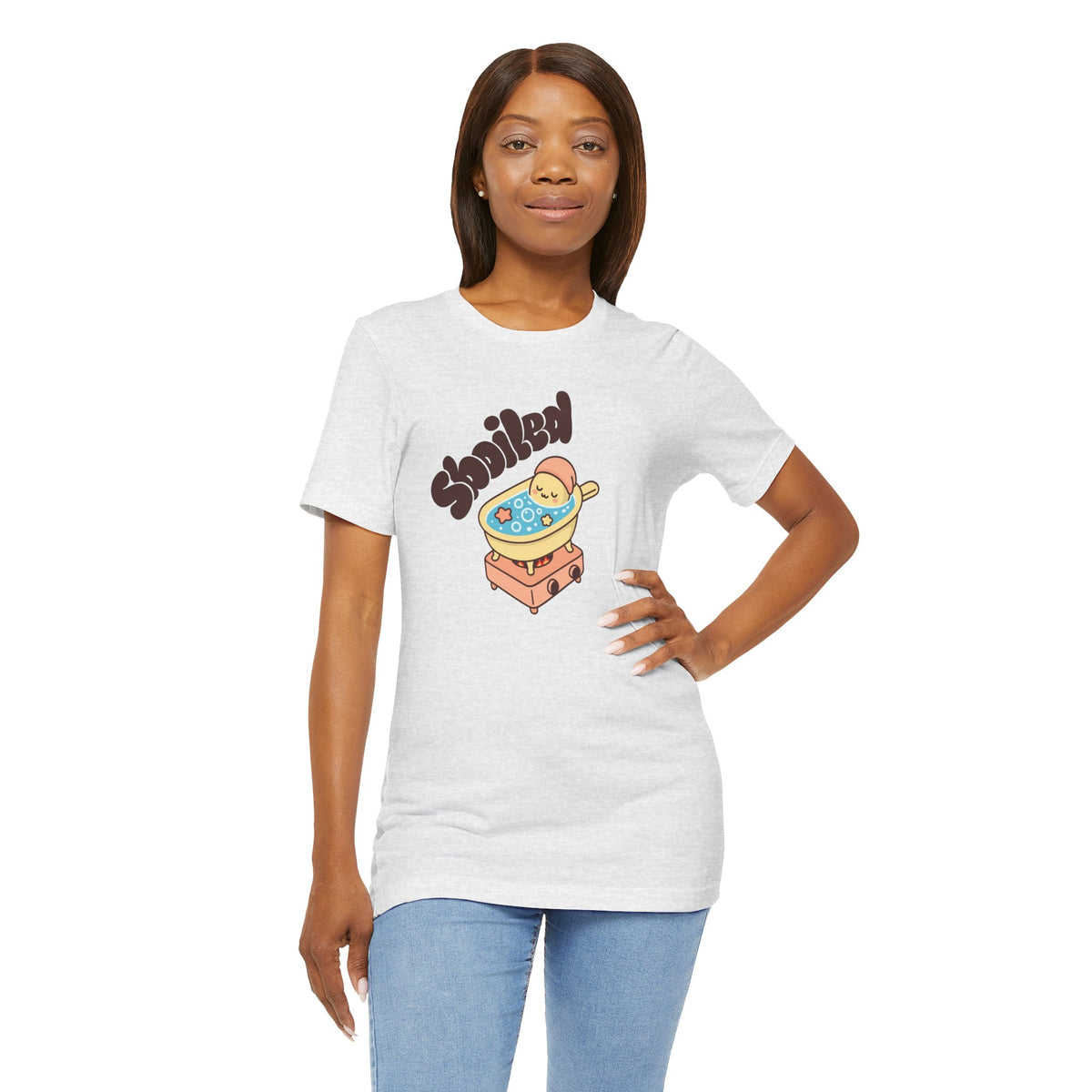 Kawaii Sboiled Egg Pan Bath Tee