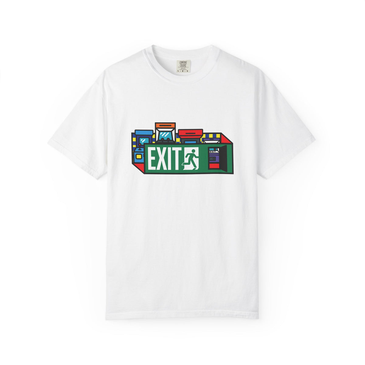 Retro Arcade Exit Sign Graphic Tee