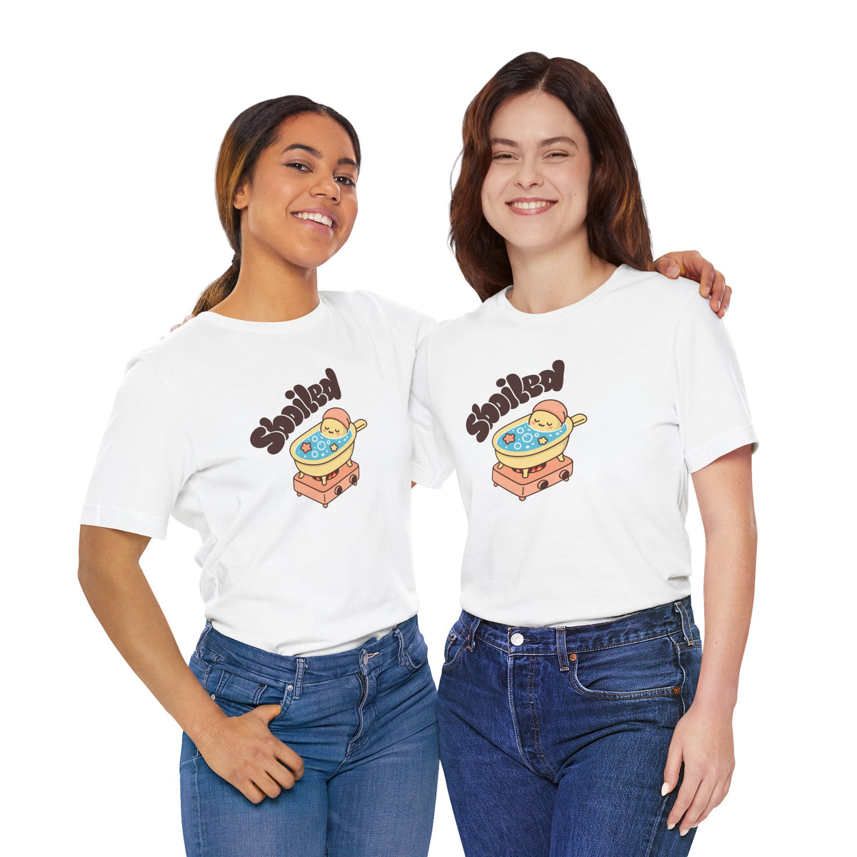 Kawaii Sboiled Egg Pan Bath Tee